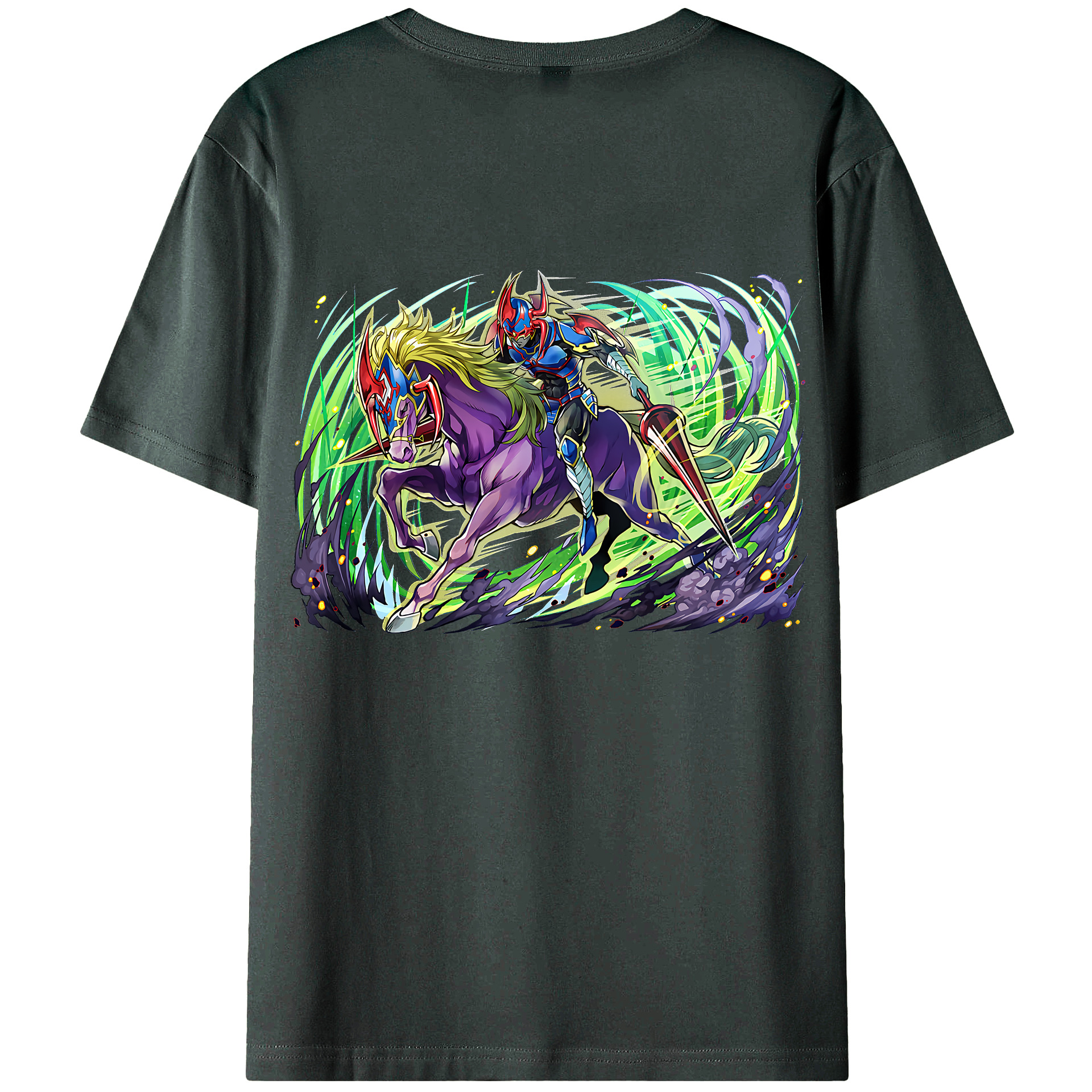 （画像用） 遊☆戯☆王 Yu-Gi-Oh! 綿100％ メンズ半袖Tシャツ（バックプリント） 通気性
